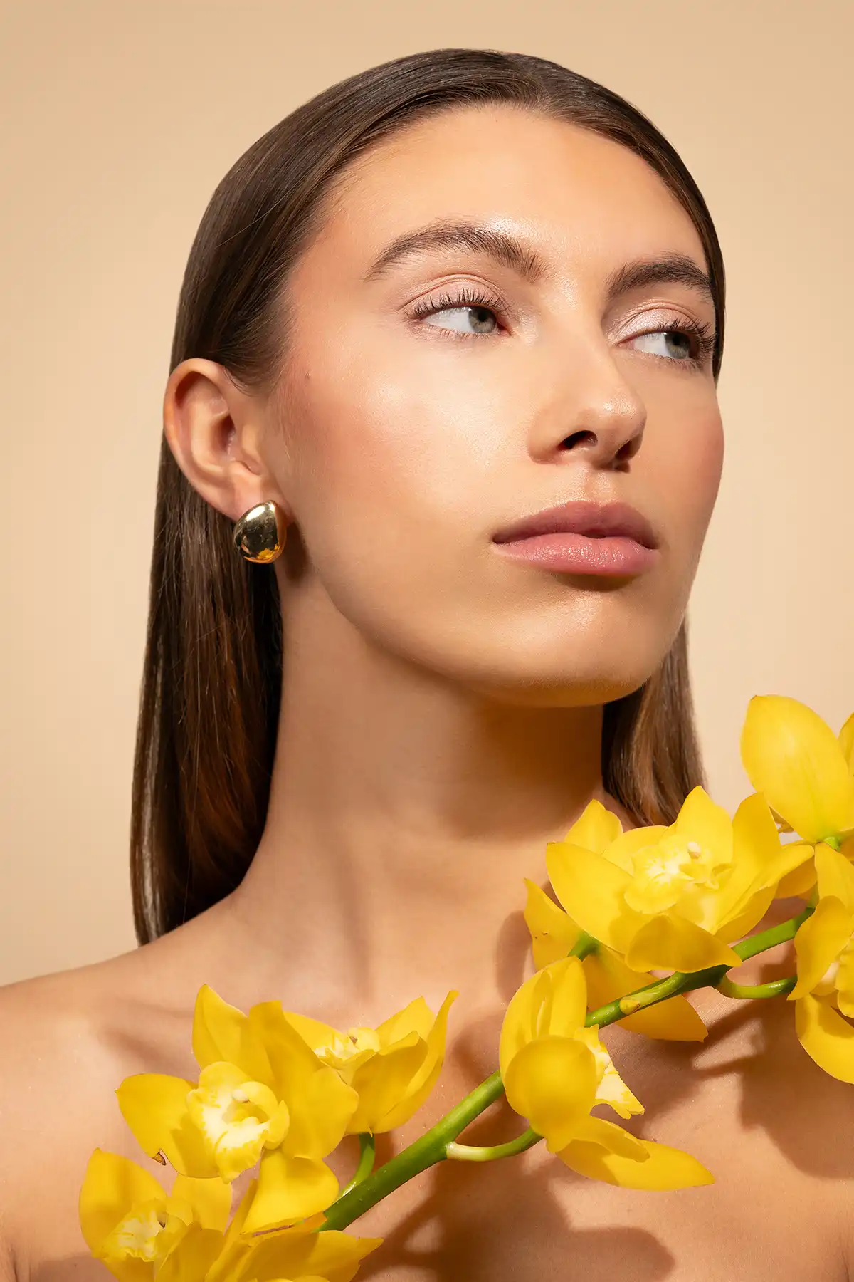 Lott. Gioielli Goudkleurige Oorbellen Flat Drop M