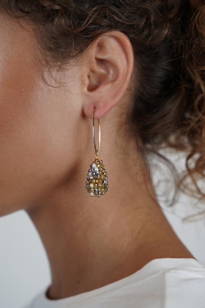 Lott. Gioielli Grijze Oorbellen Amy Cone XS