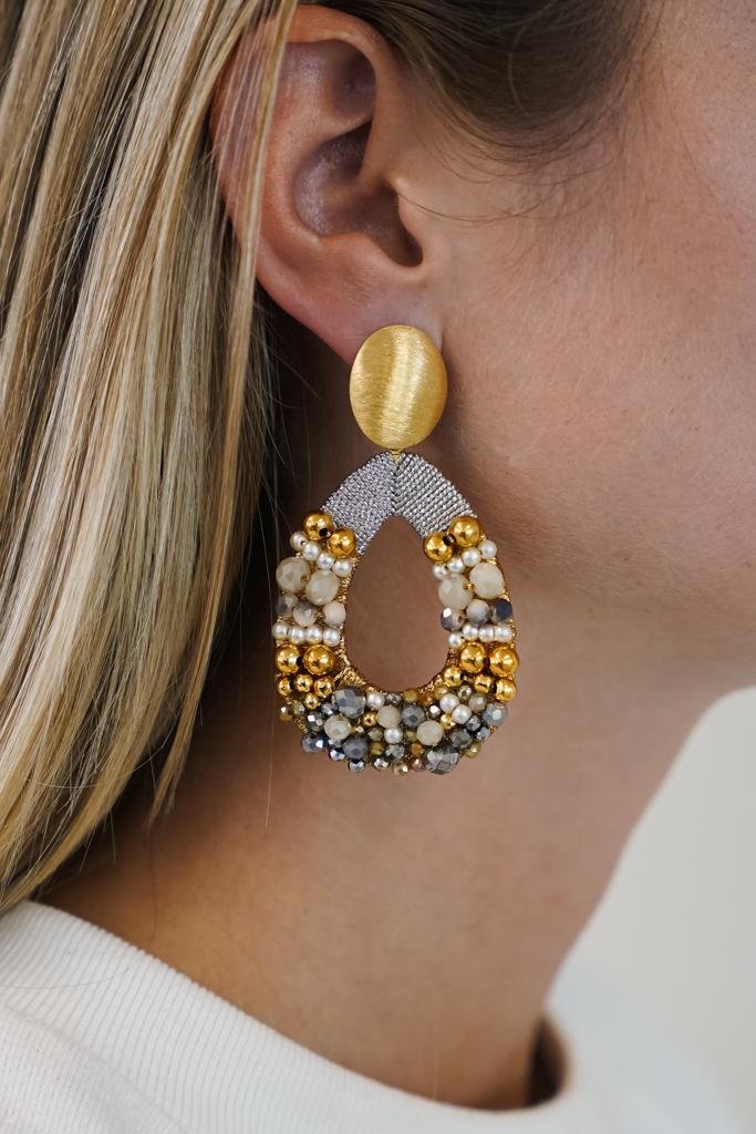 Lott. Gioielli Grijze Oorbellen Cis Combi Druppel L