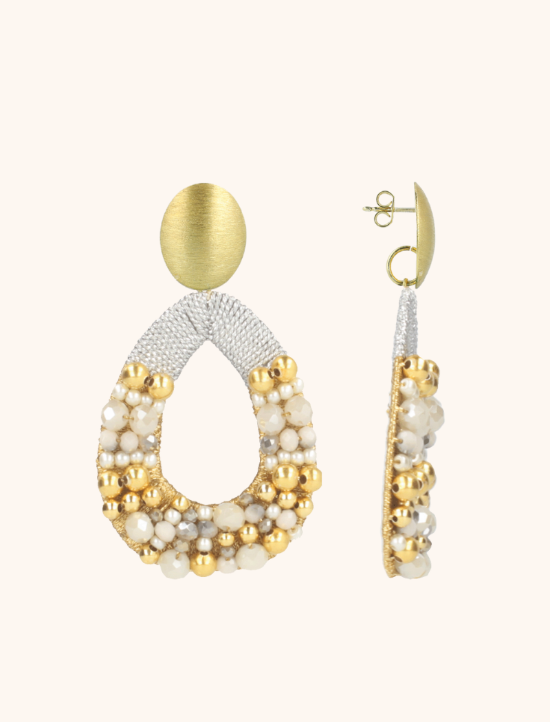 lott. gioielli Grijze Oorbellen Cis Combi Druppel L