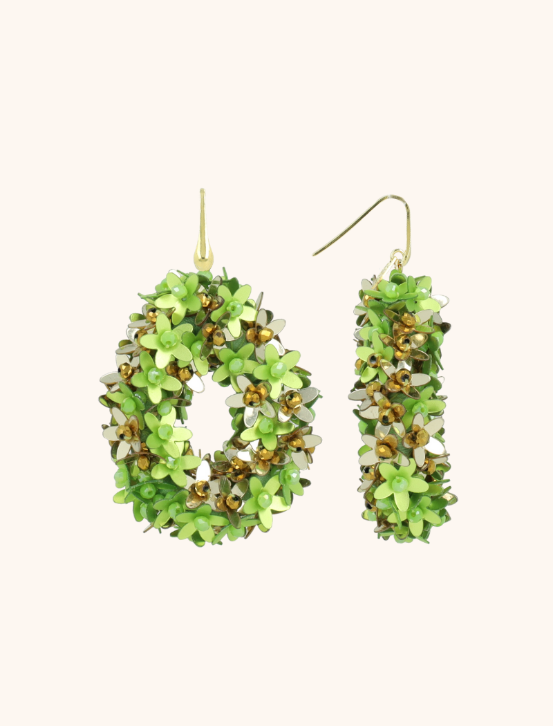 lott. gioielli Groen Oorbellen Amal Flower Drop L