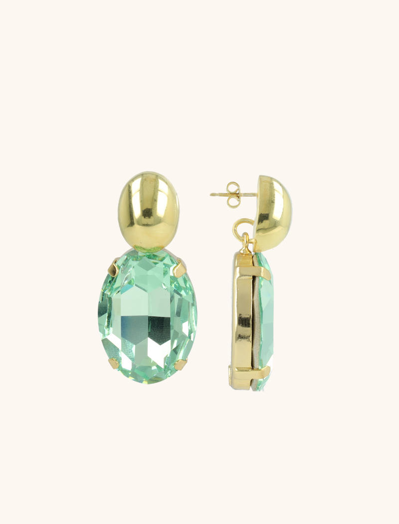 lott. gioielli Groene oorbellen Amelie ovaal XL