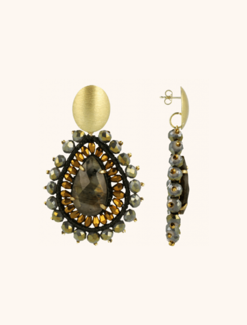 lott. gioielli Groene Oorbellen Berber Druppel L