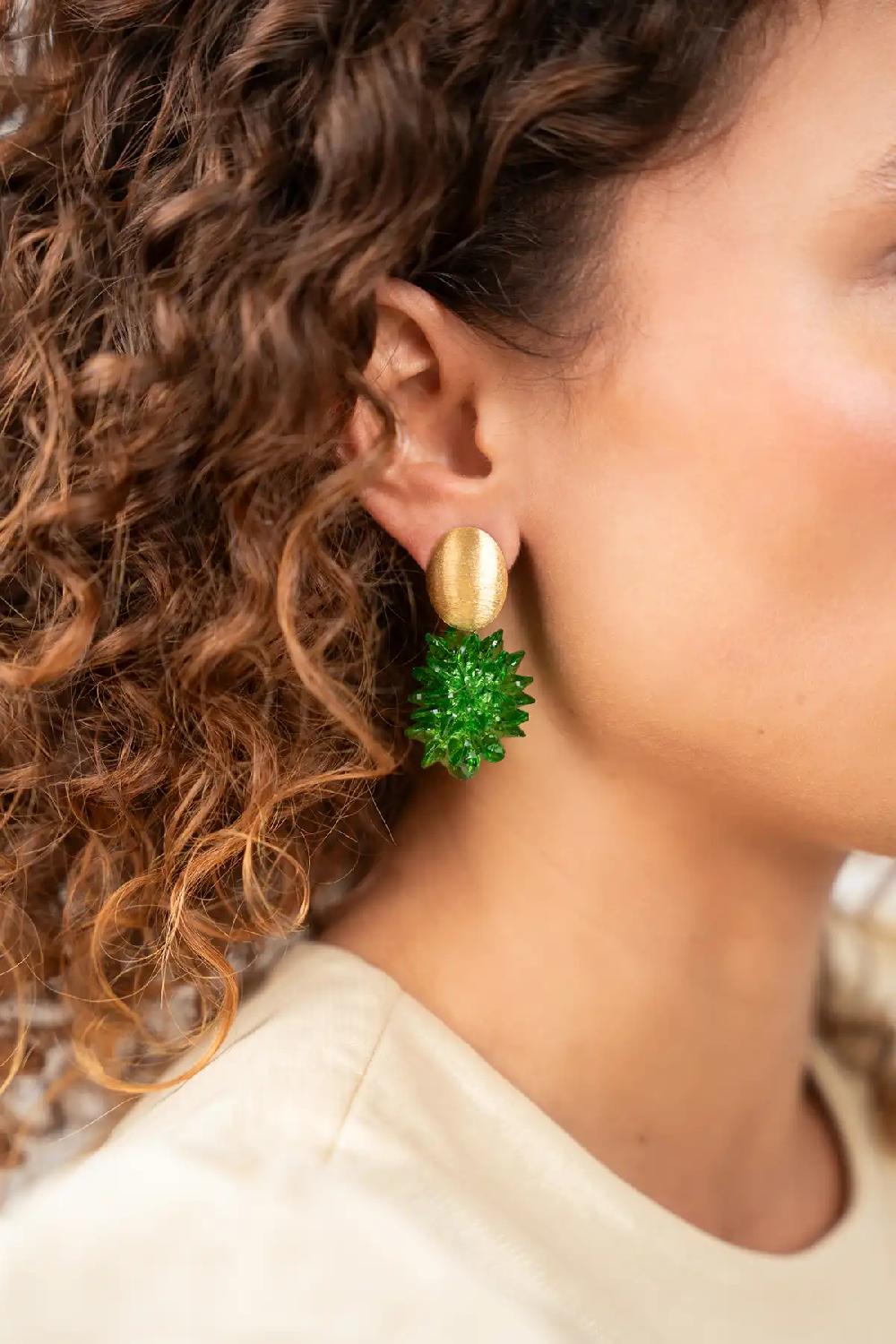 Lott. Gioielli Groene Oorbellen Crystal Grape Sam