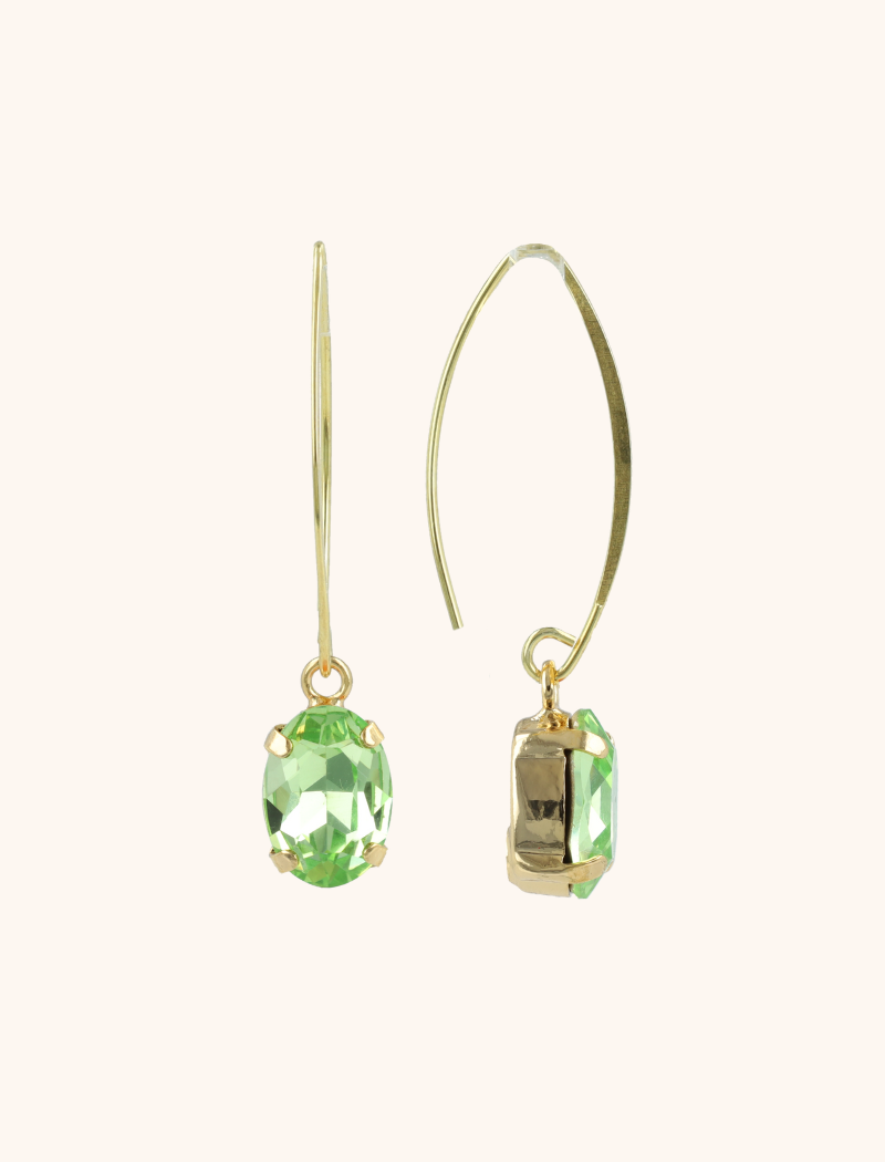 lott. gioielli Groene oorbellen Daan ovaal S