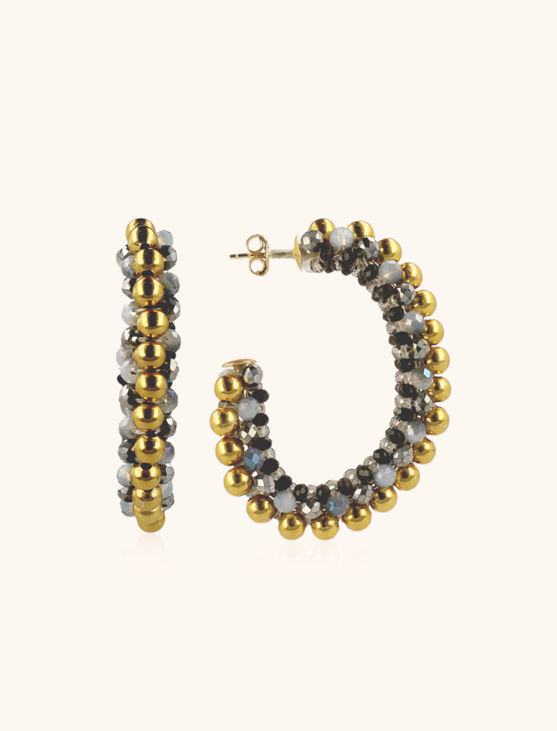 lott. gioielli Groene Oorbellen Loe Creool Deluxe M