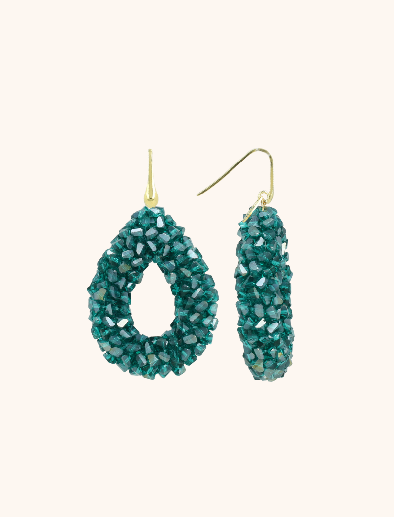 lott. gioielli Groene Oorbellen Marieke Drop L Raw