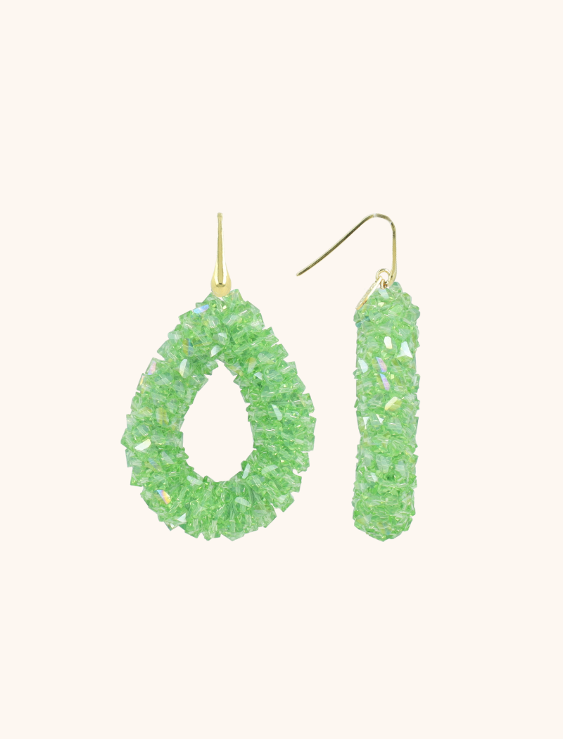 lott. gioielli Groene Oorbellen Marieke Drop L Raw