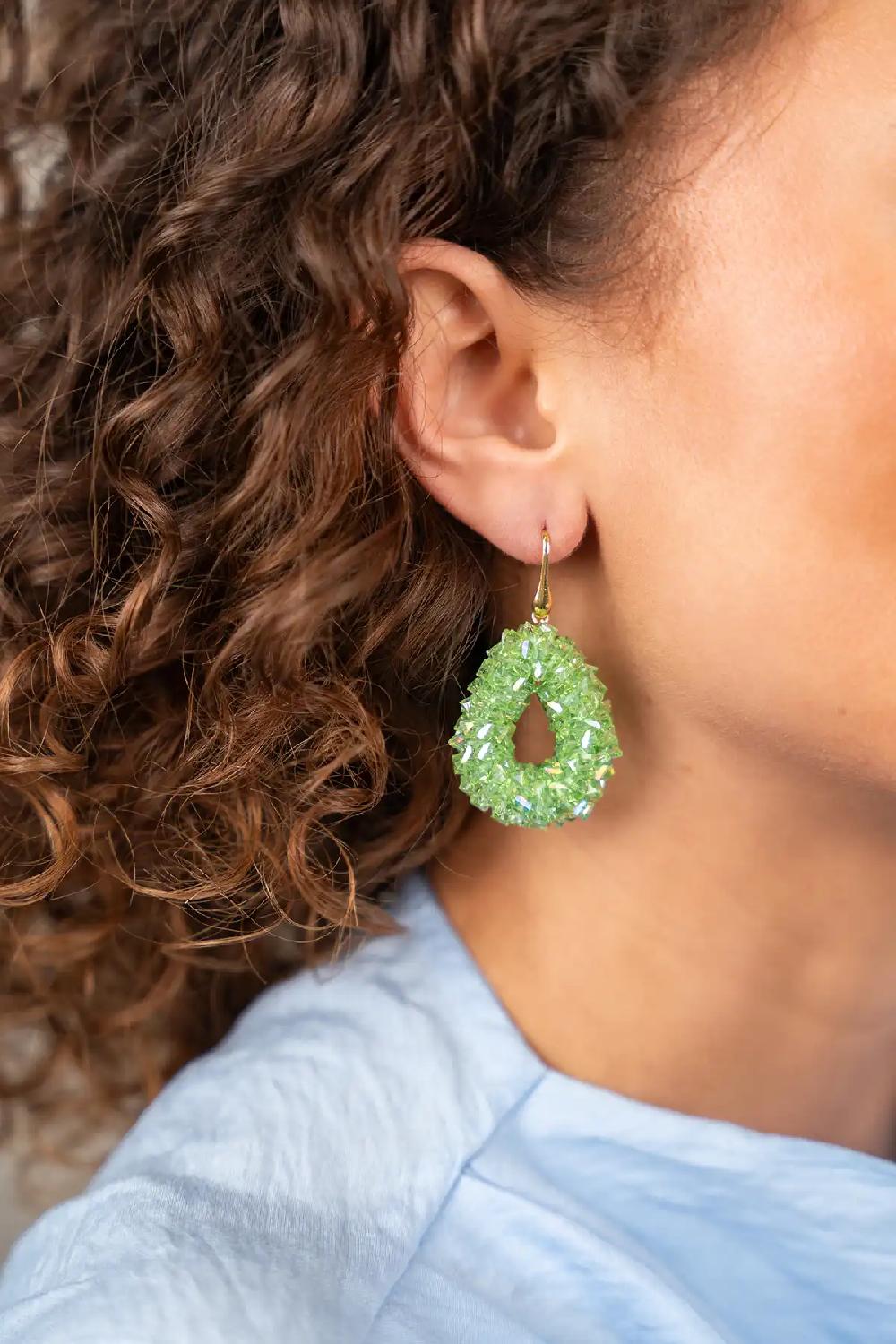 Lott. Gioielli Groene Oorbellen Marieke Drop S Raw