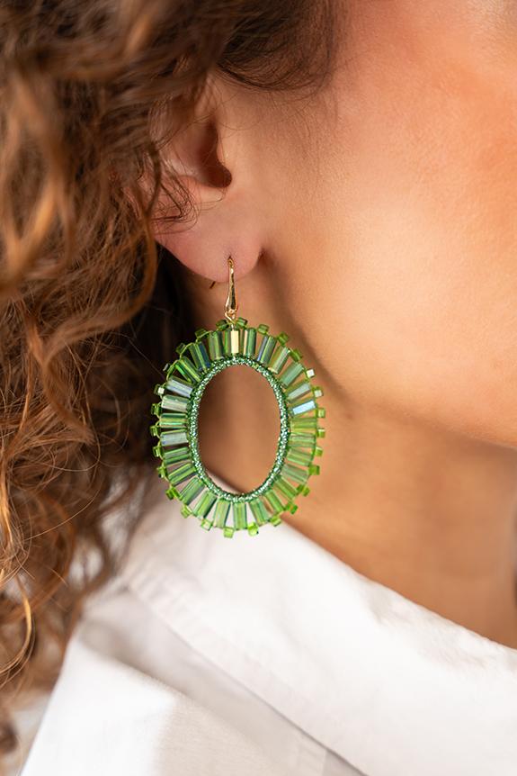 Lott. Gioielli Groene Oorbellen Tonal Naomi Ovaal M