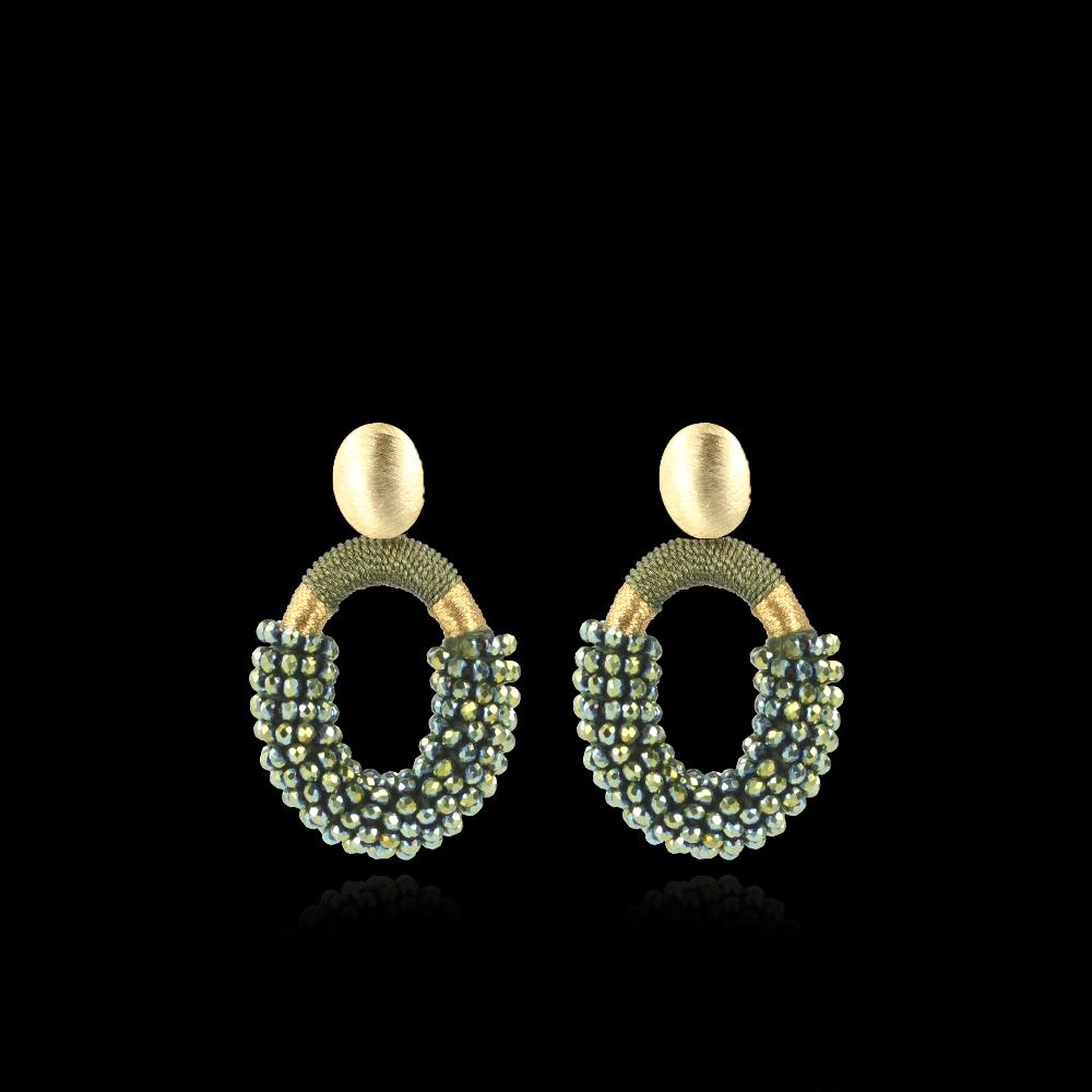 lott. gioielli Groene Oorbellen Yara Ovaal M