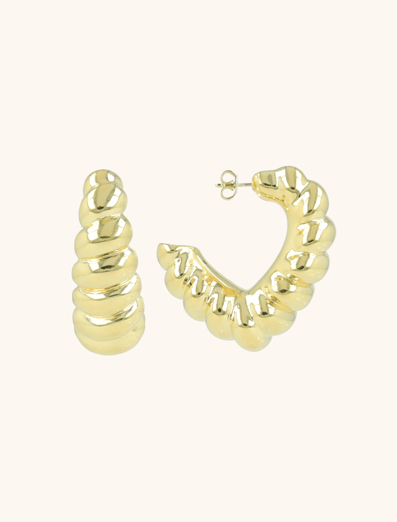 lott. gioielli Hart Oorbellen Creool Croissant