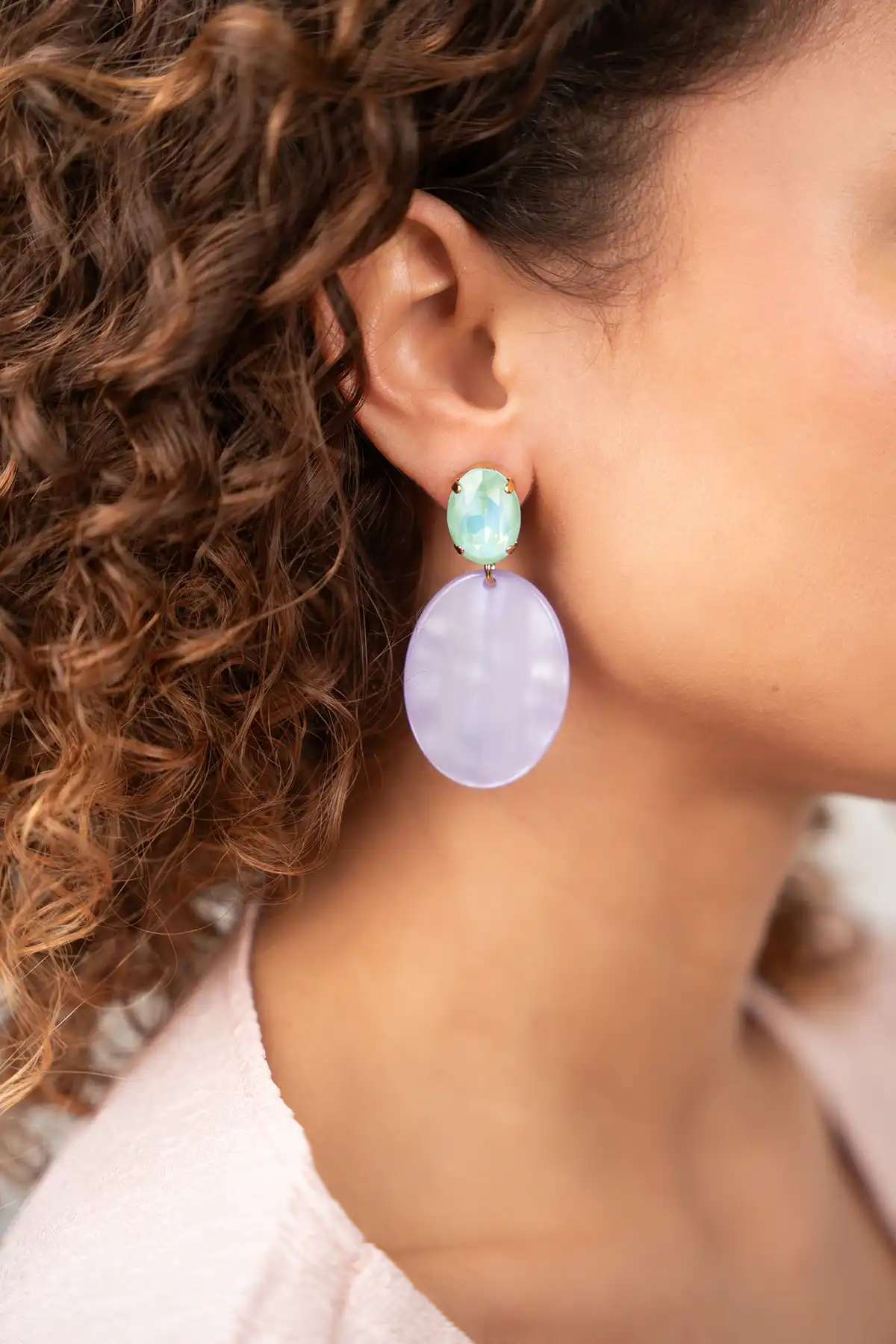 Lott. Gioielli Holo Lila Oorbellen Isabella Oval S