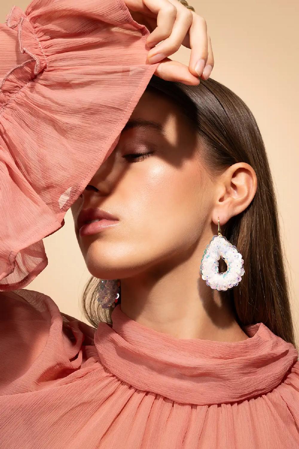 Lott. Gioielli Holo Oorbellen Fenna Sequin Drop