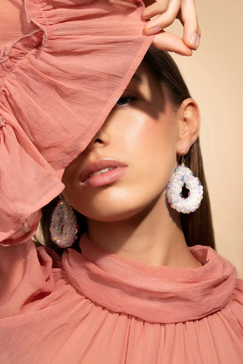 Lott. Gioielli Holo Oorbellen Fenna Sequin Drop