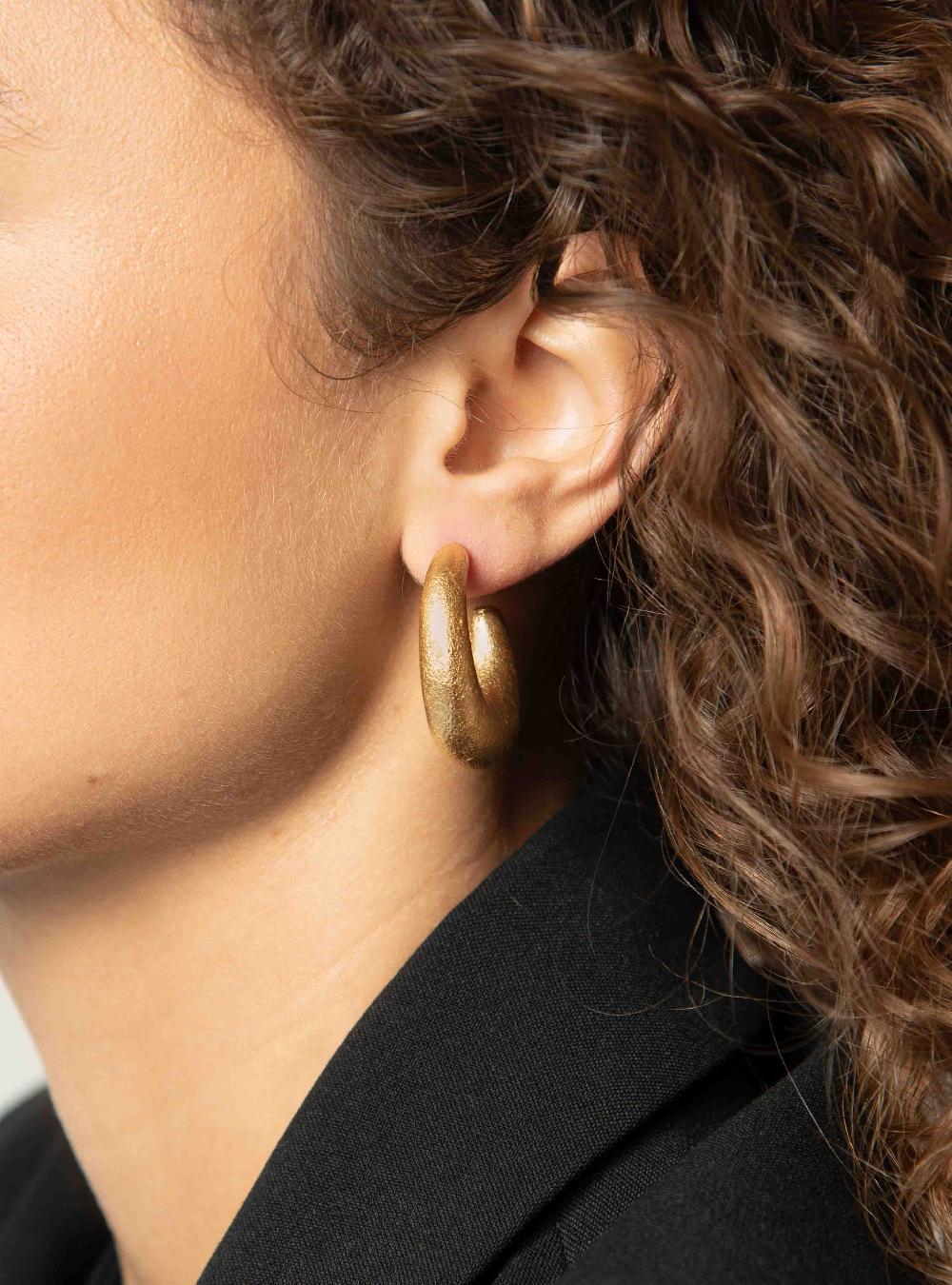 Lott. Gioielli Houten Oorbellen Creool Deluxe L