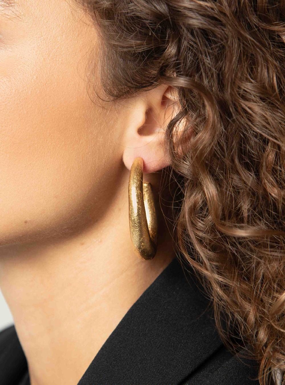 Lott. Gioielli Houten Oorbellen Creool Deluxe M