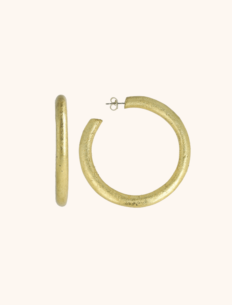 lott. gioielli Houten Oorbellen Creool Rond XL