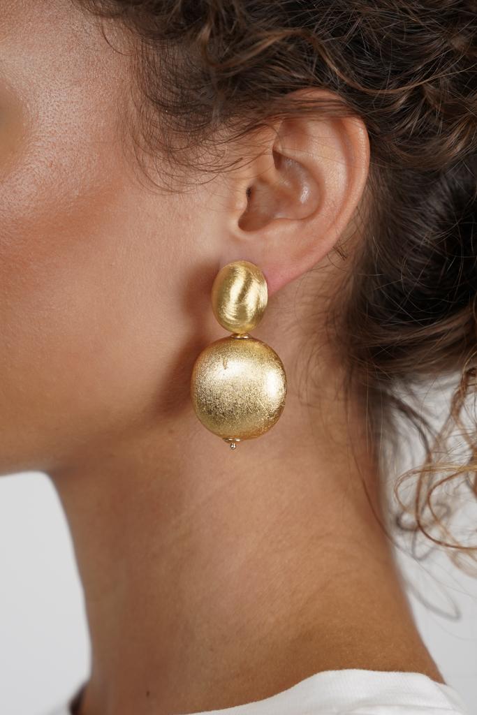 Lott. Gioielli Houten Oorbellen Egg M