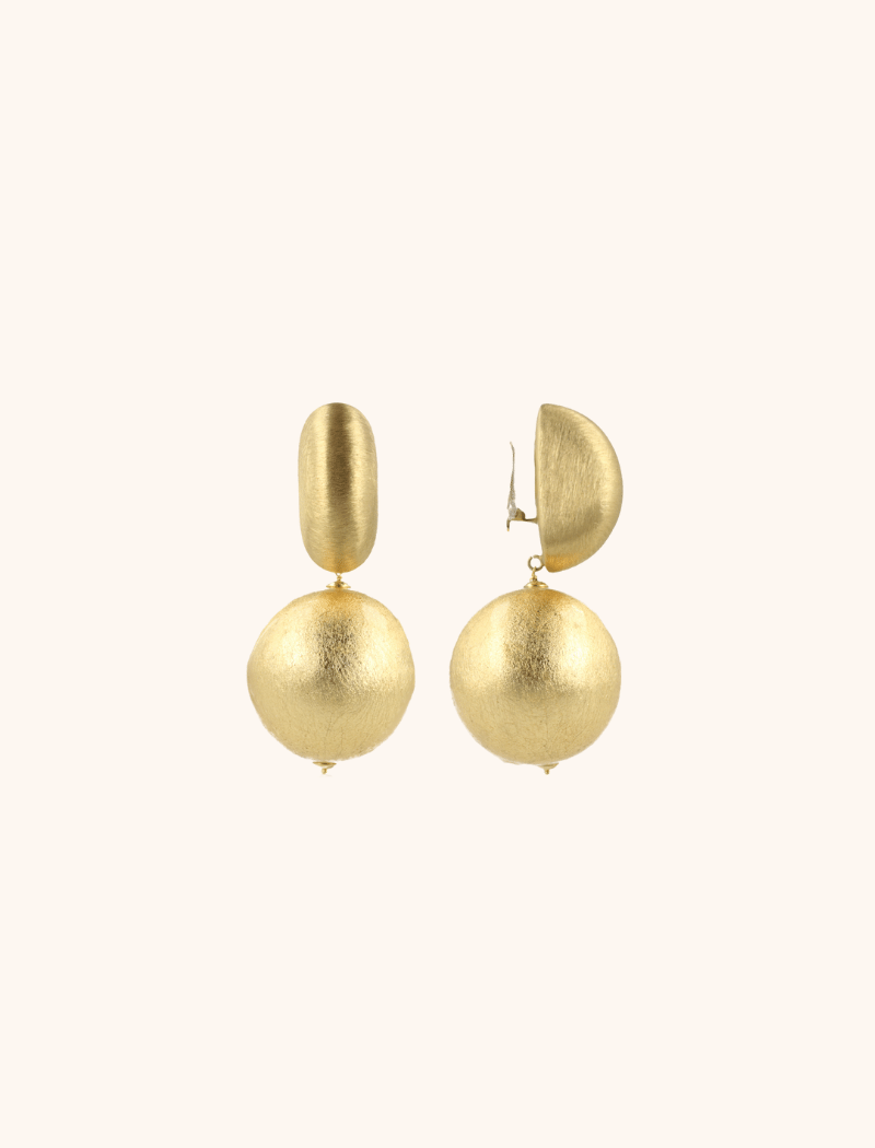 lott. gioielli Houten Oorbellen Globe XL Clip