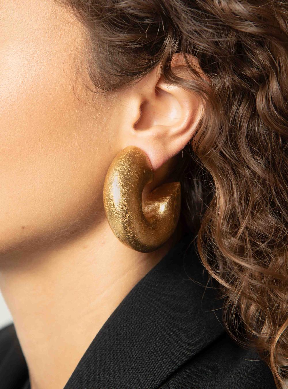 Lott. Gioielli Houten Oorbellenn Wiep Creool Tube L