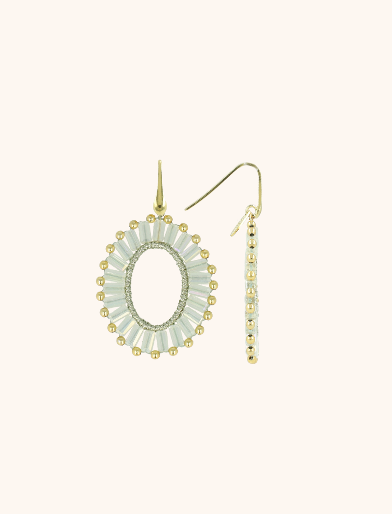 lott. gioielli Ivoor Oorbellen Naomi Ovaal Flat S