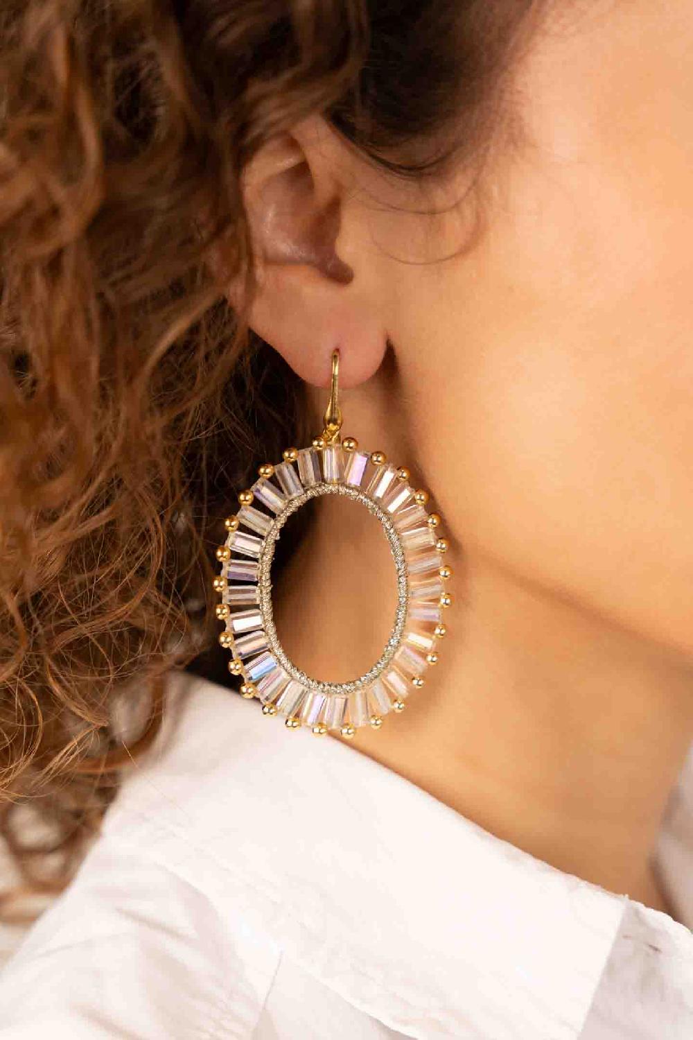 Lott. Gioielli Ivoor Oorbellen Naomi Ovaal L