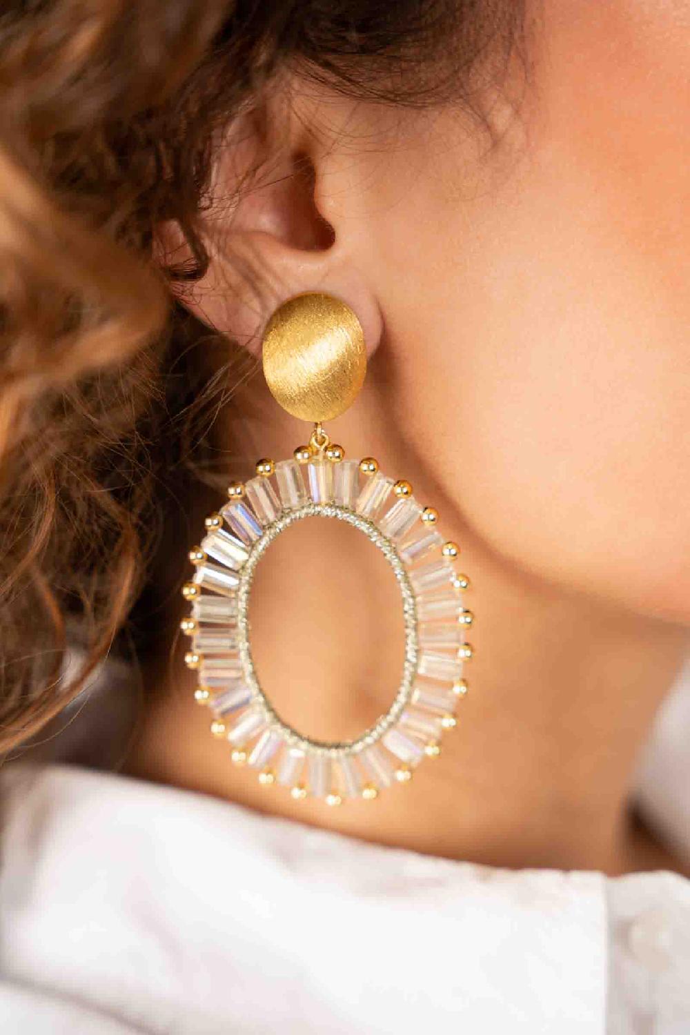 Lott. Gioielli Ivoor Oorbellen Naomi Ovaal L Clip