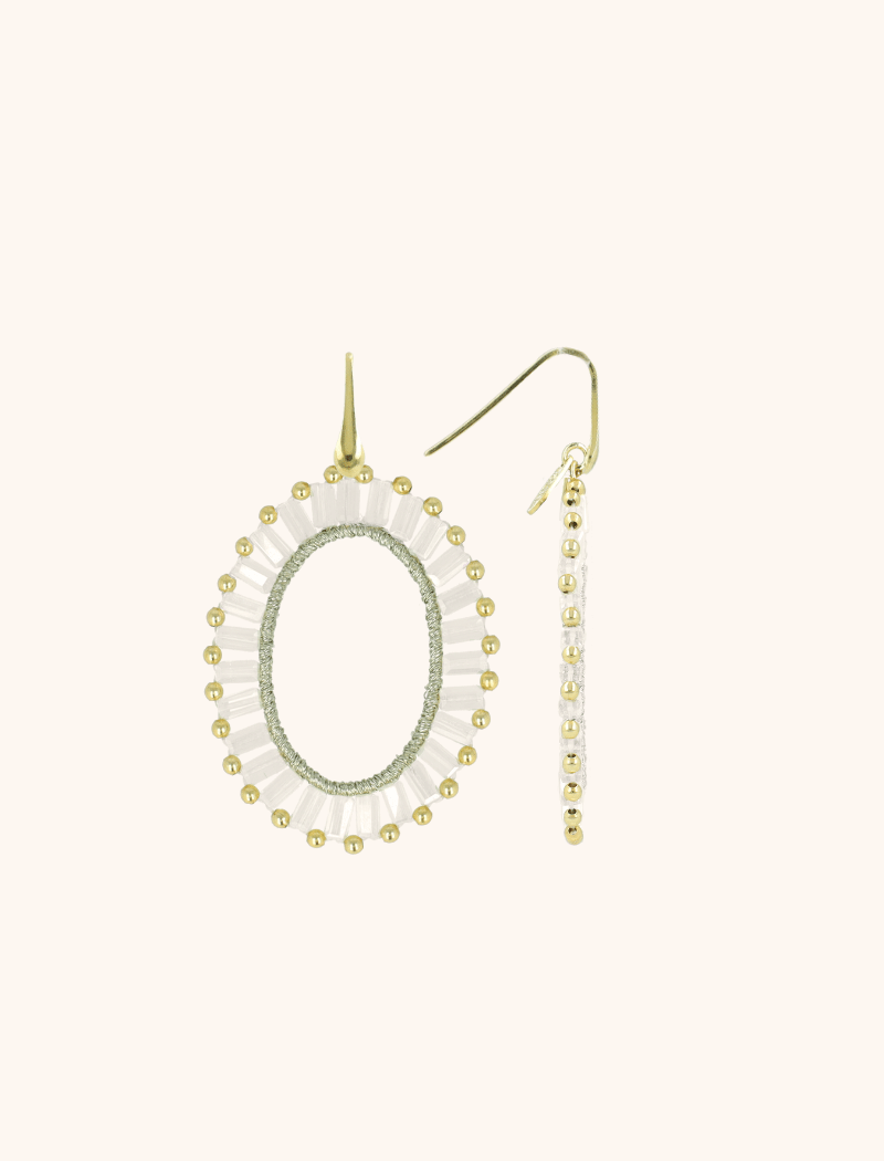 Lott. Gioielli Ivoor Oorbellen Naomi Ovaal L