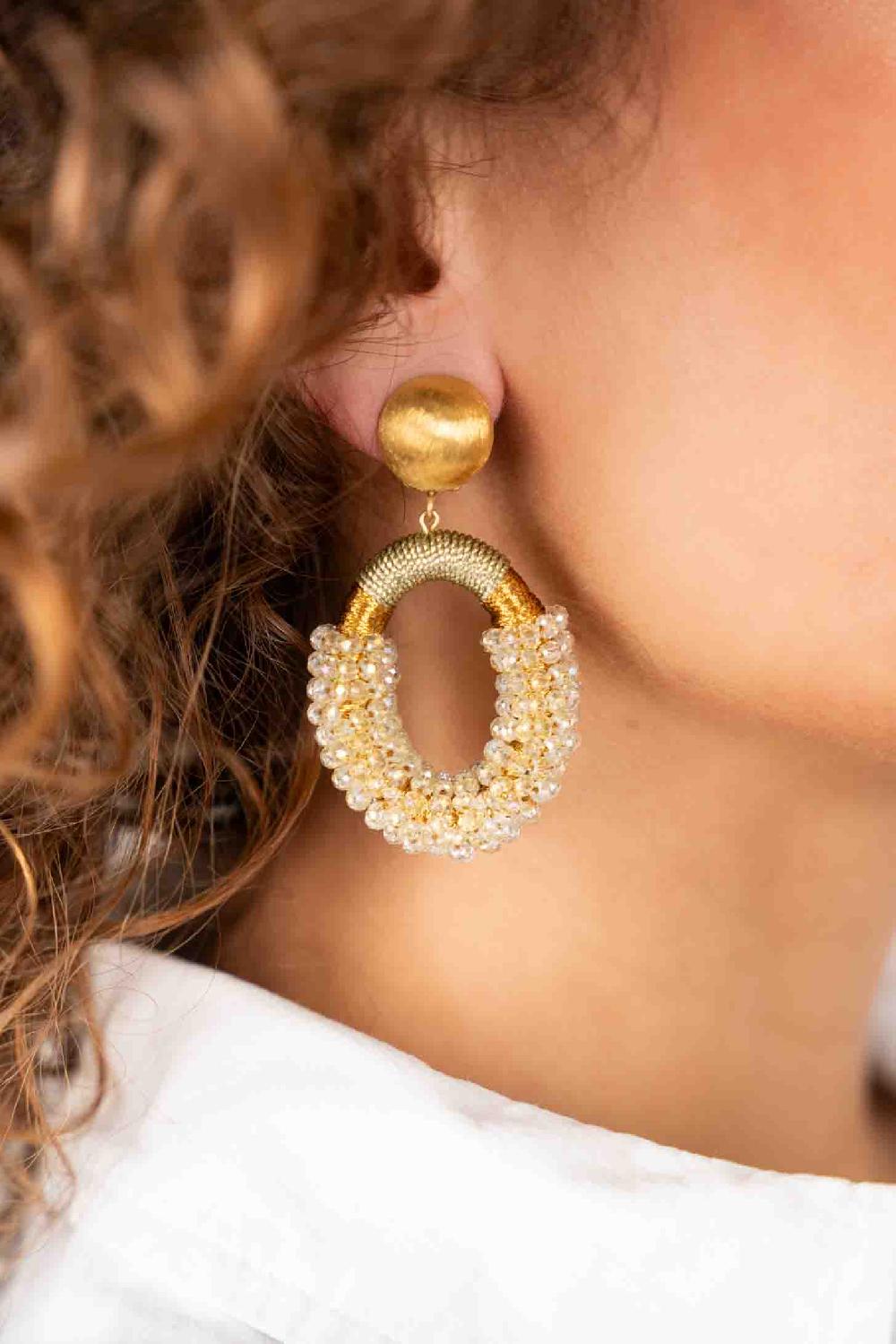 Lott. Gioielli Ivoor Oorbellen Yara Ovaal M Clip