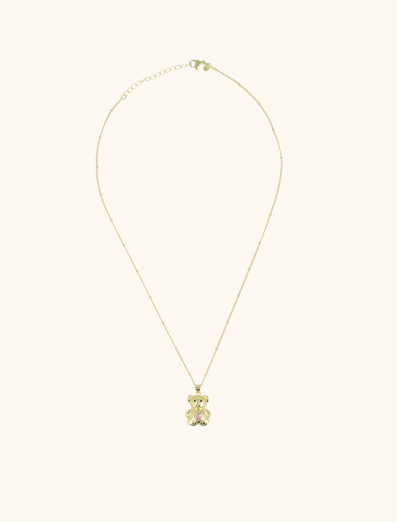 Lott. Gioielli Ketting Tiny Teddy Pink Heart