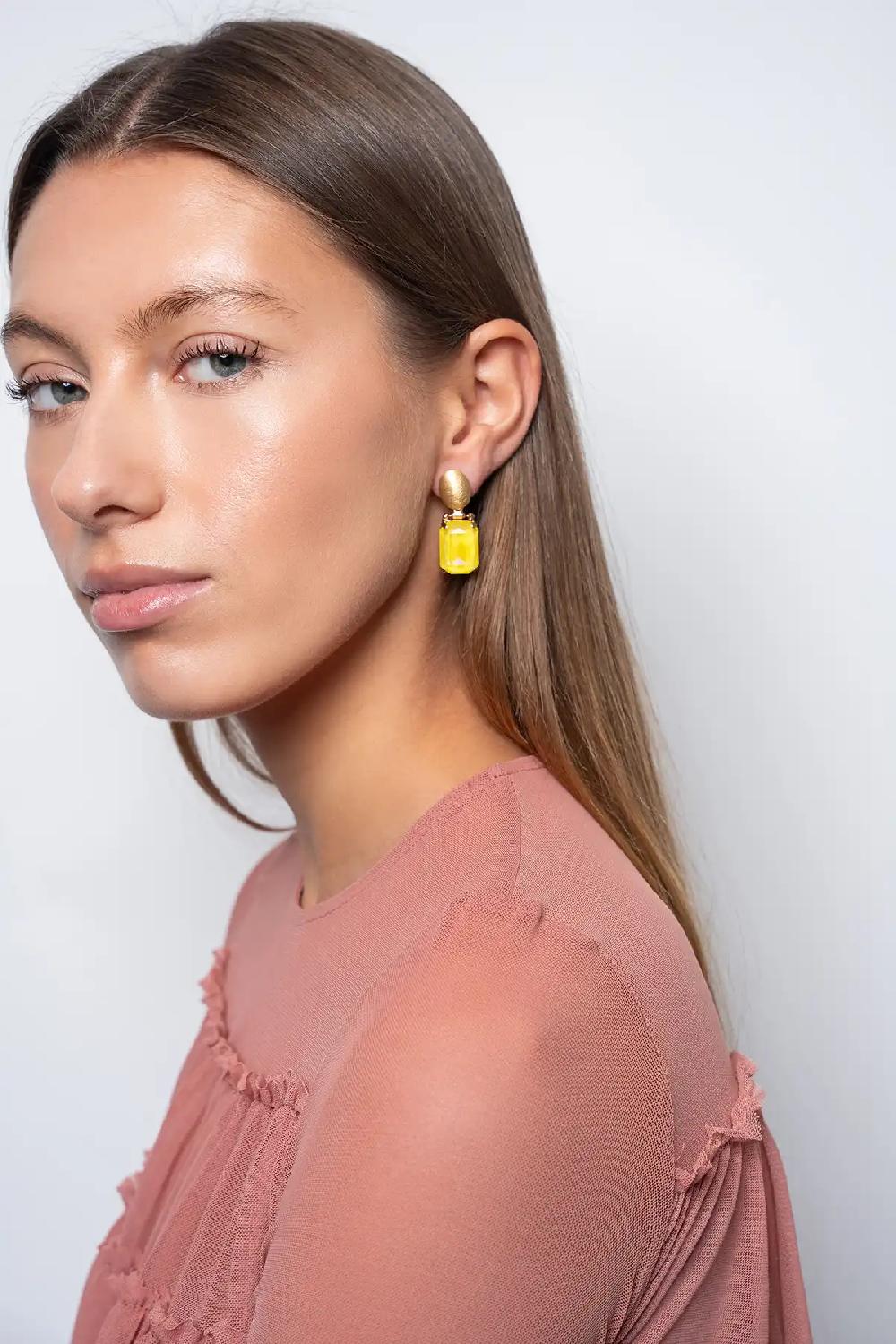 Lott. Gioielli Lemon Oorbellen Daan Oval Pendant M