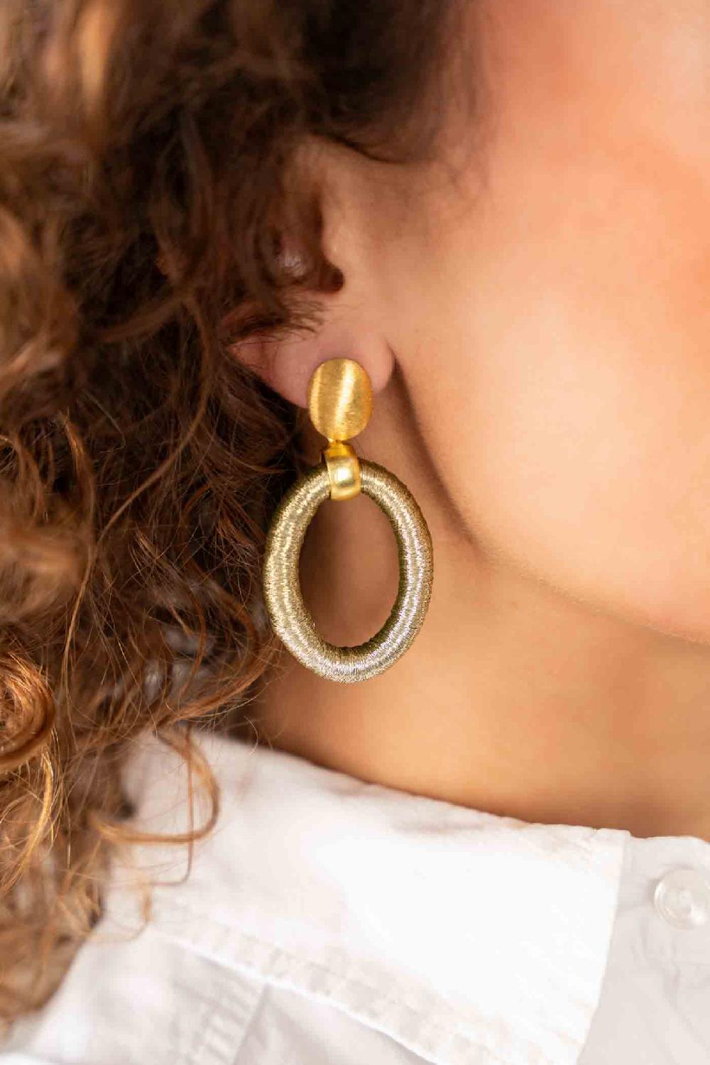 Lott. Gioielli Licht Mint Oorbellen Faye Ovaal S