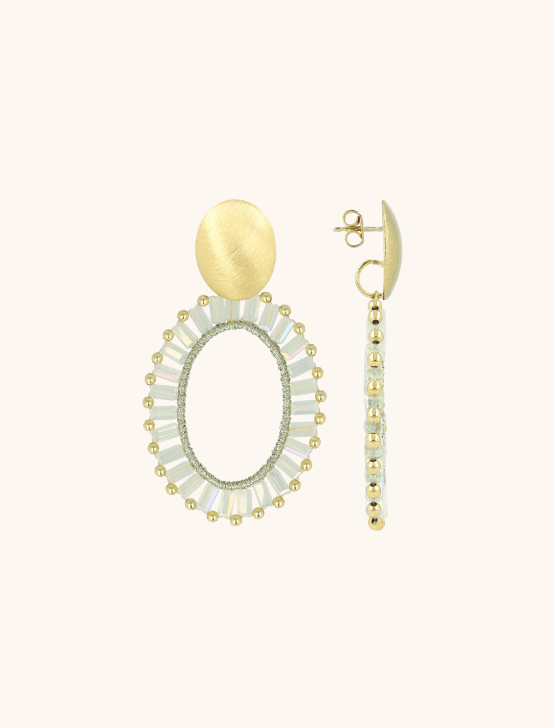 Lott. Gioielli Licht Mint Oorbellen Naomi Ovaal L