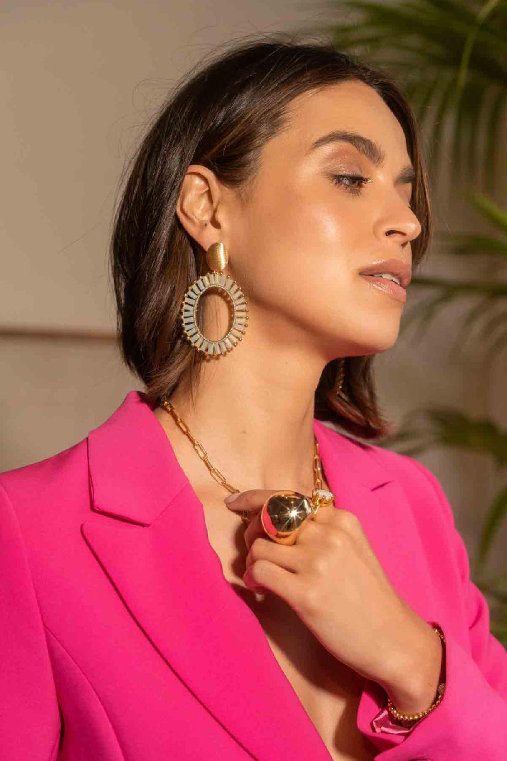 Lott. Gioielli Licht Mint Oorbellen Naomi Ovaal L