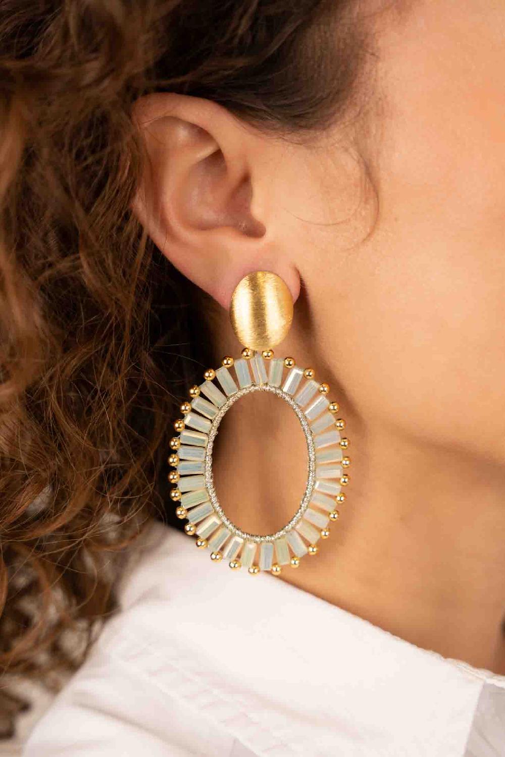 Lott. Gioielli Licht Mint Oorbellen Naomi Ovaal L