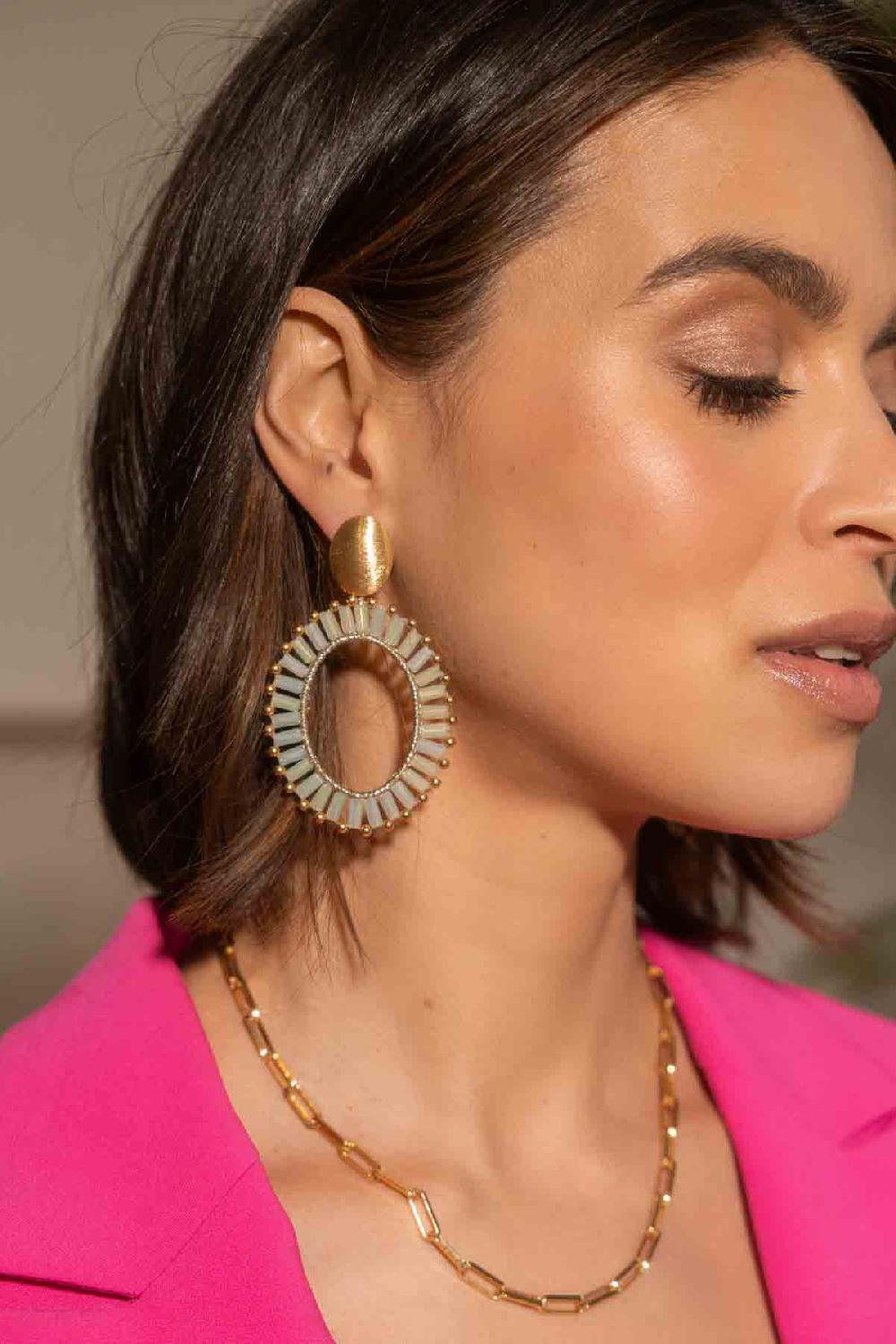 lott. gioielli Licht Mint Oorbellen Naomi Ovaal L