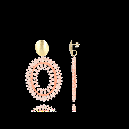 lott. gioielli Licht Roze Oorbellen Noa Ovaal L