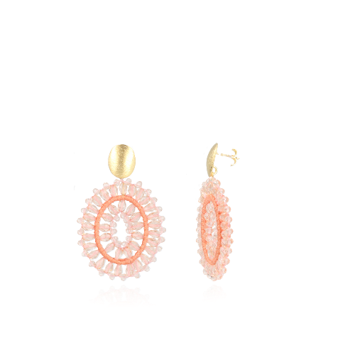 lott. gioielli Licht Roze Oorbellen Noa Ovaal S