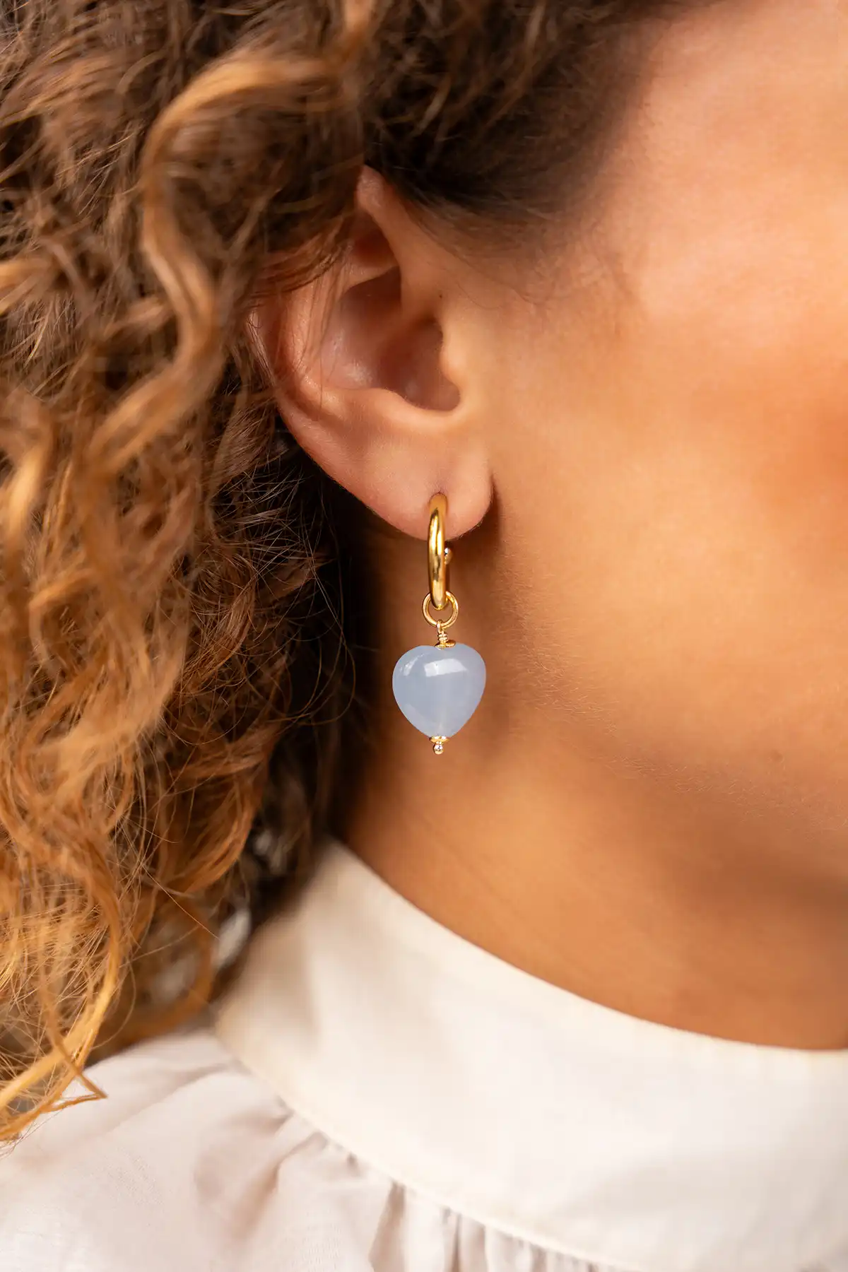 Lott. Gioielli Lichtblauwe Oorbellen Heart S