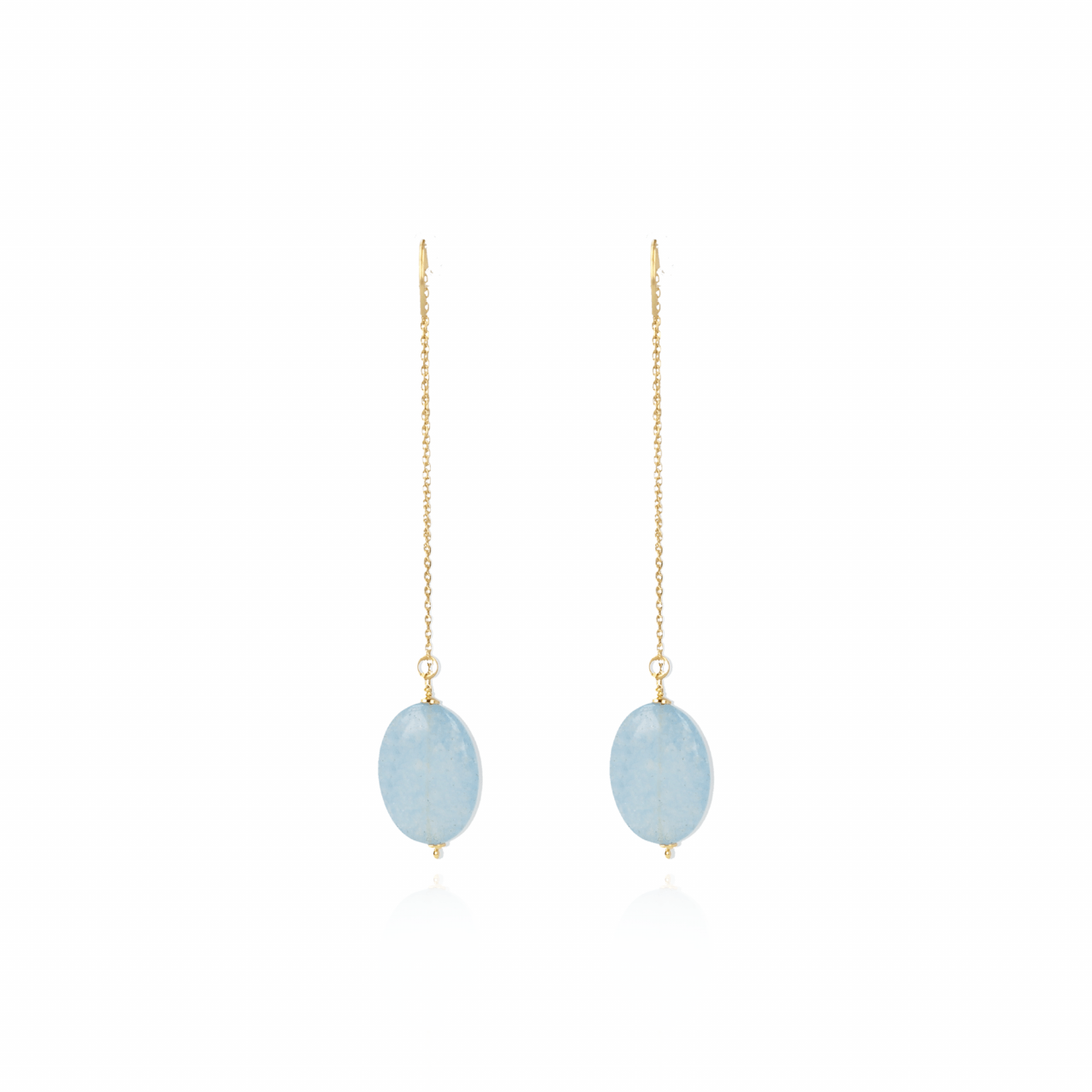 Lott. Gioielli Light Aqua Quartz Ovaal S Oorbellen