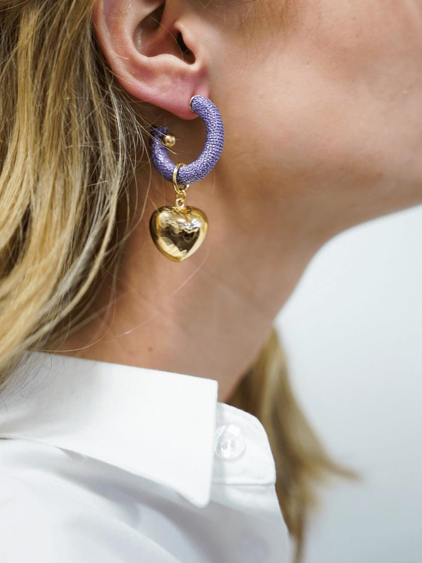 Lott. Gioielli Lila Hart Oorbellen Creool Rifka S