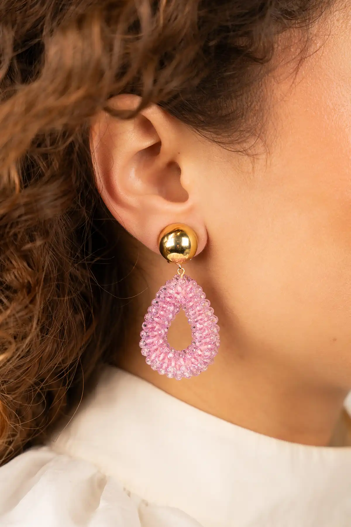 Lott. Gioielli Lila Oorbellen Berry Druppel S Clip