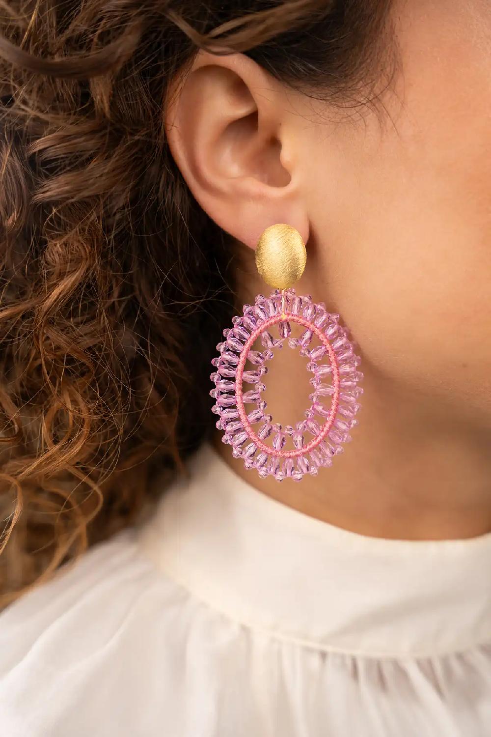 Lott. Gioielli Lila Oorbellen Noa Ovaal L