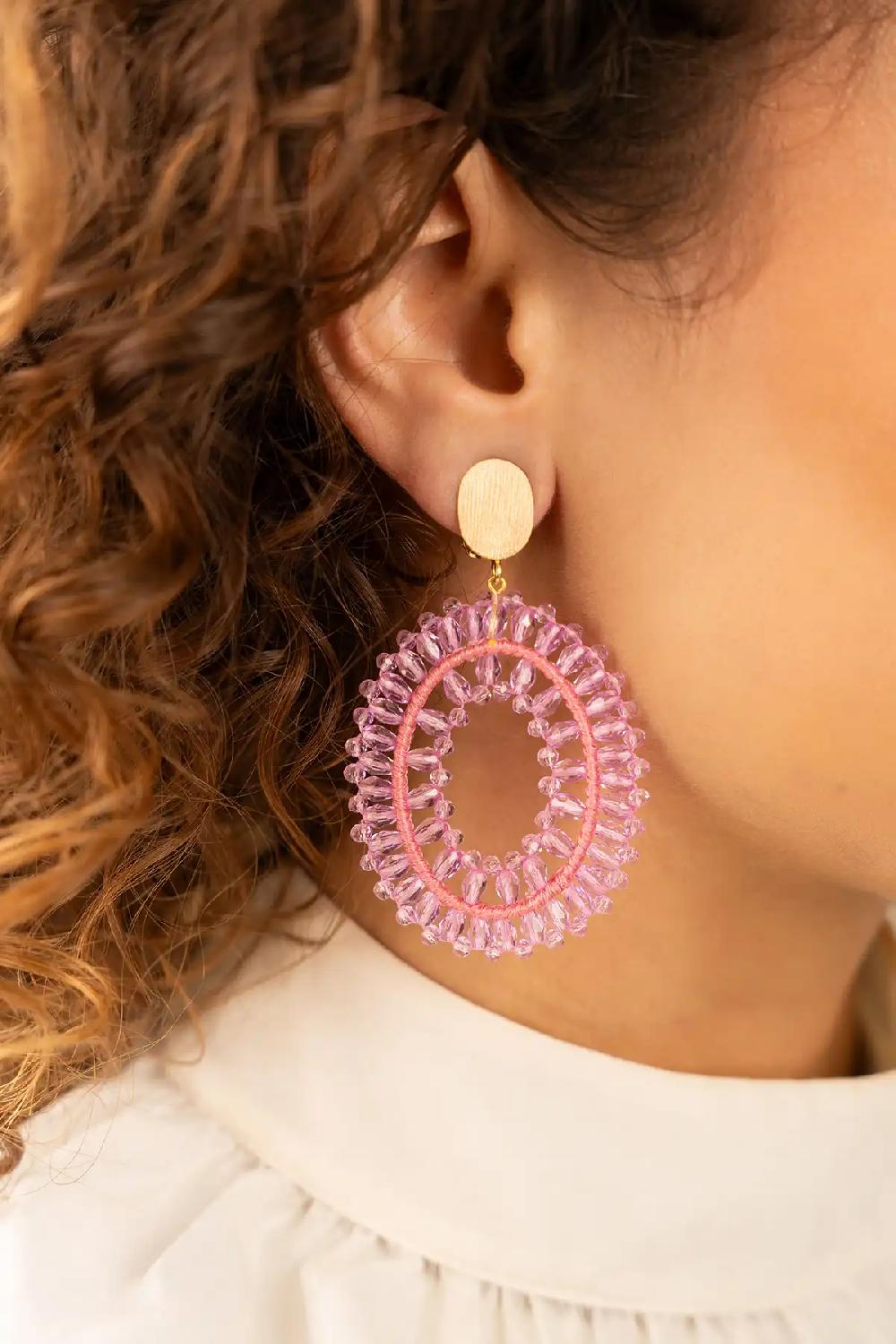 Lott. Gioielli Lila Oorbellen Noa Ovaal L Clip