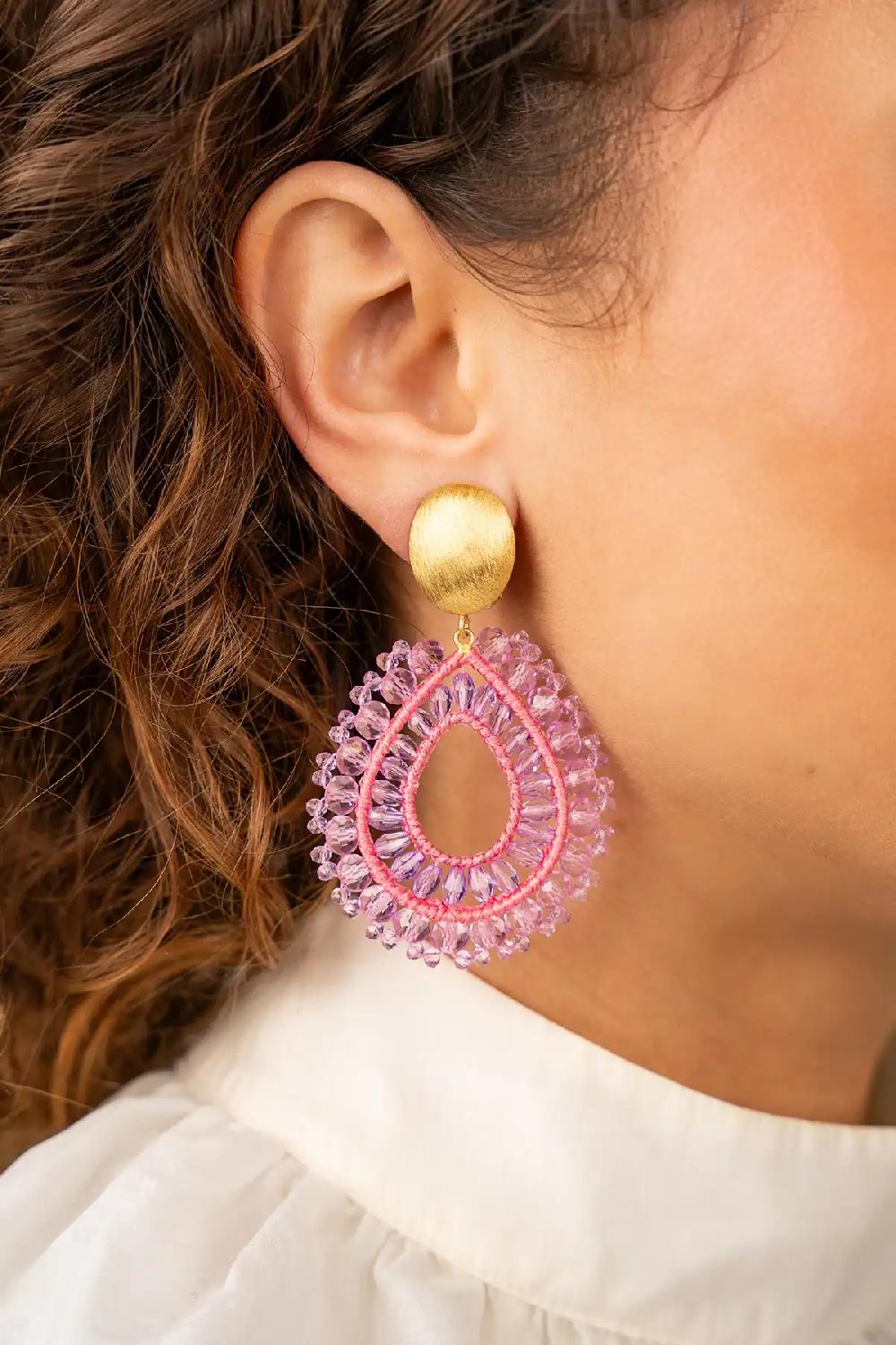 Lott. Gioielli Lila Oorbellen Vos Druppel L Clip