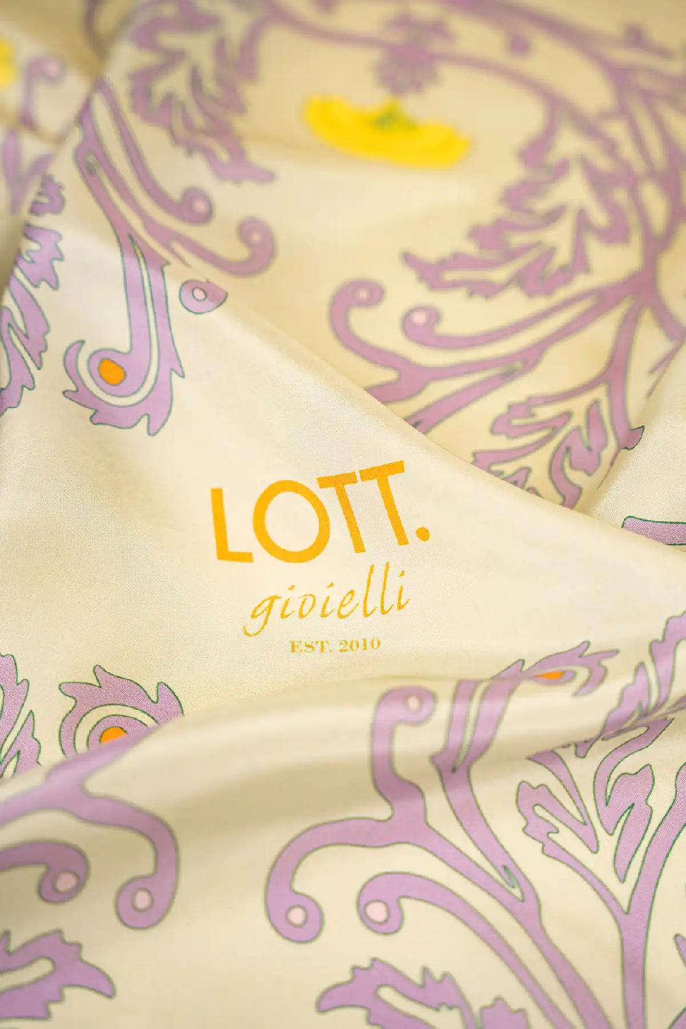 Lott. Gioielli Lila Pastel Green Sjaal Silk