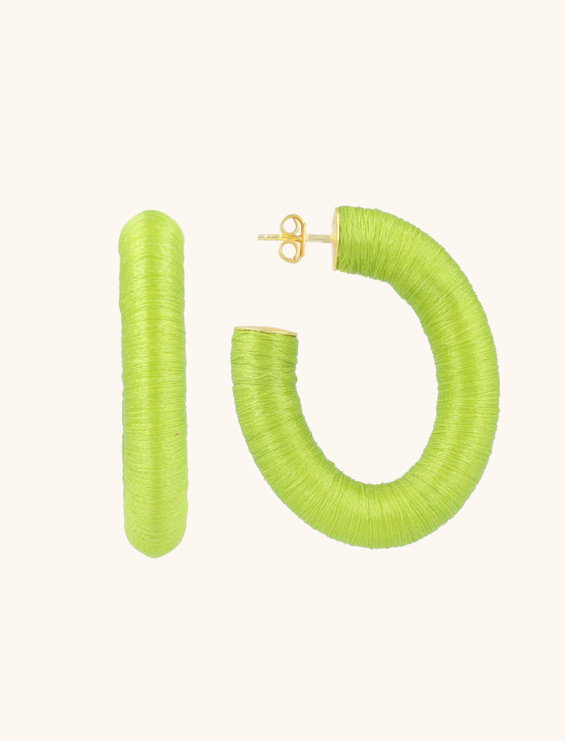 lott. gioielli Lime oorbellen Amara creool ovaal L