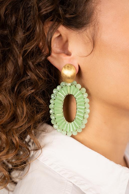 Lott. Gioielli Lime Oorbellen Ann-Mary Ovaal Dubbel