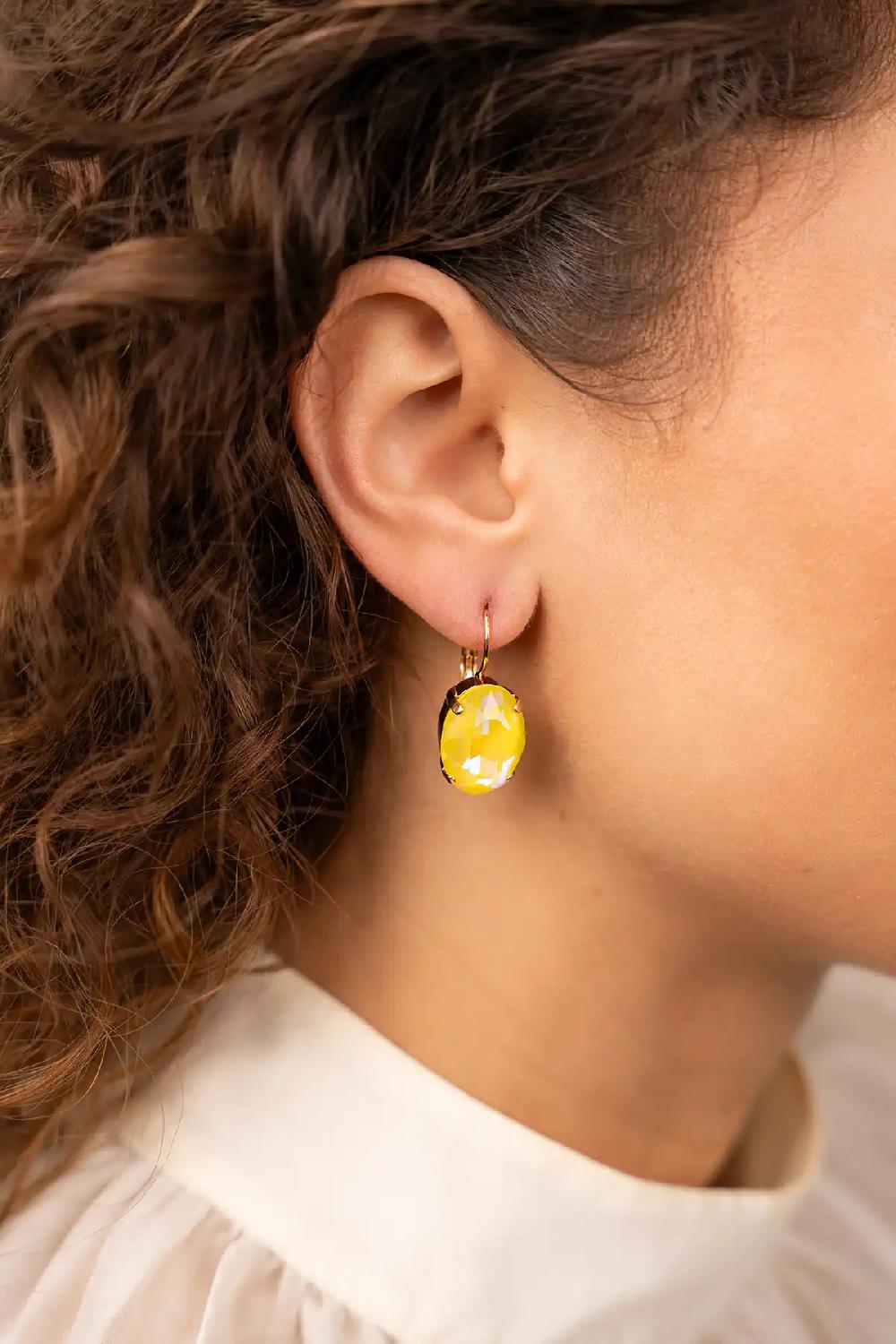 Lott. Gioielli Lime Oorbellen Anneloes Ovaal M